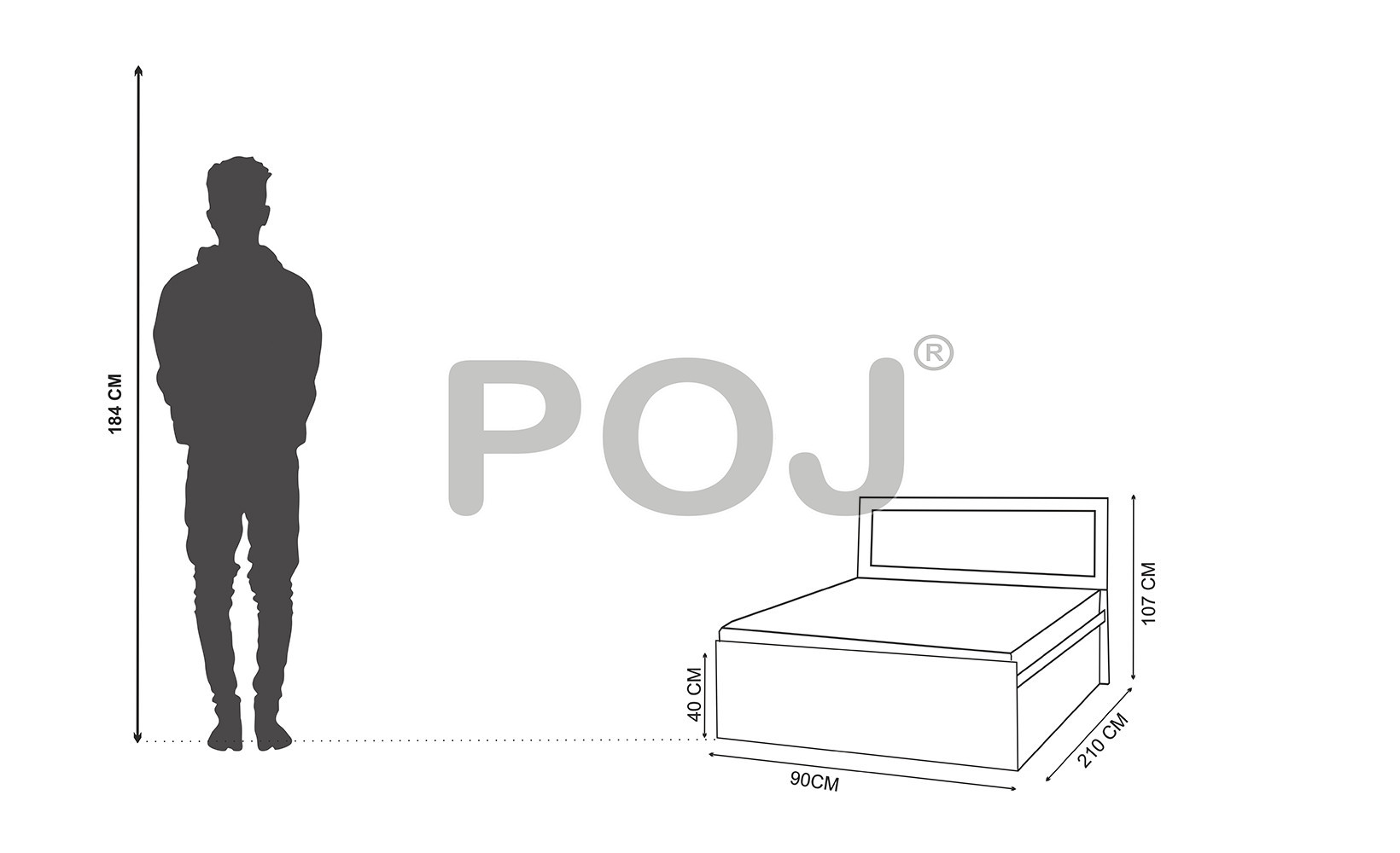 Iris Single (3ft) Bed Online at Affordable Prices POJ Furniture